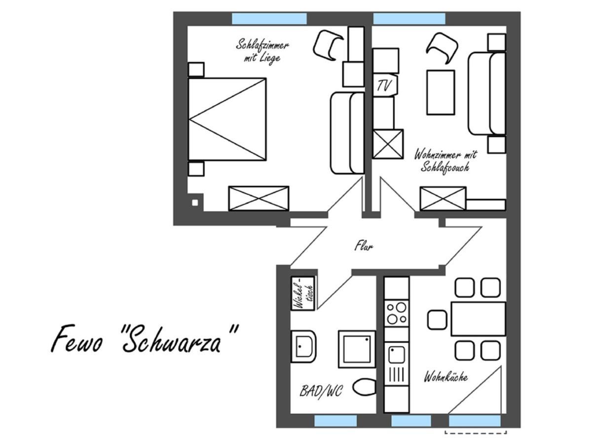 Apartmán Feriengut Dietzsch Poritzsch Pokoj fotografie