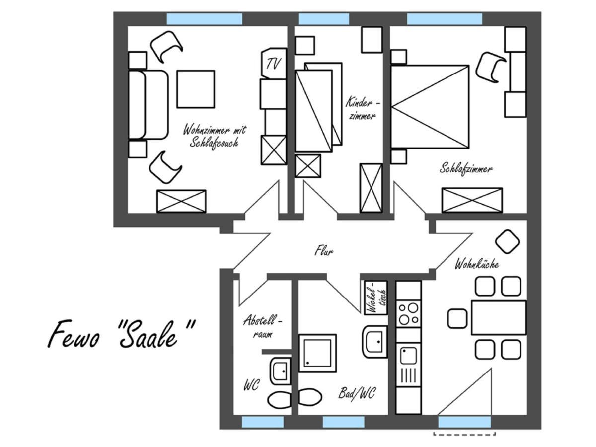 Apartmán Feriengut Dietzsch Poritzsch Pokoj fotografie