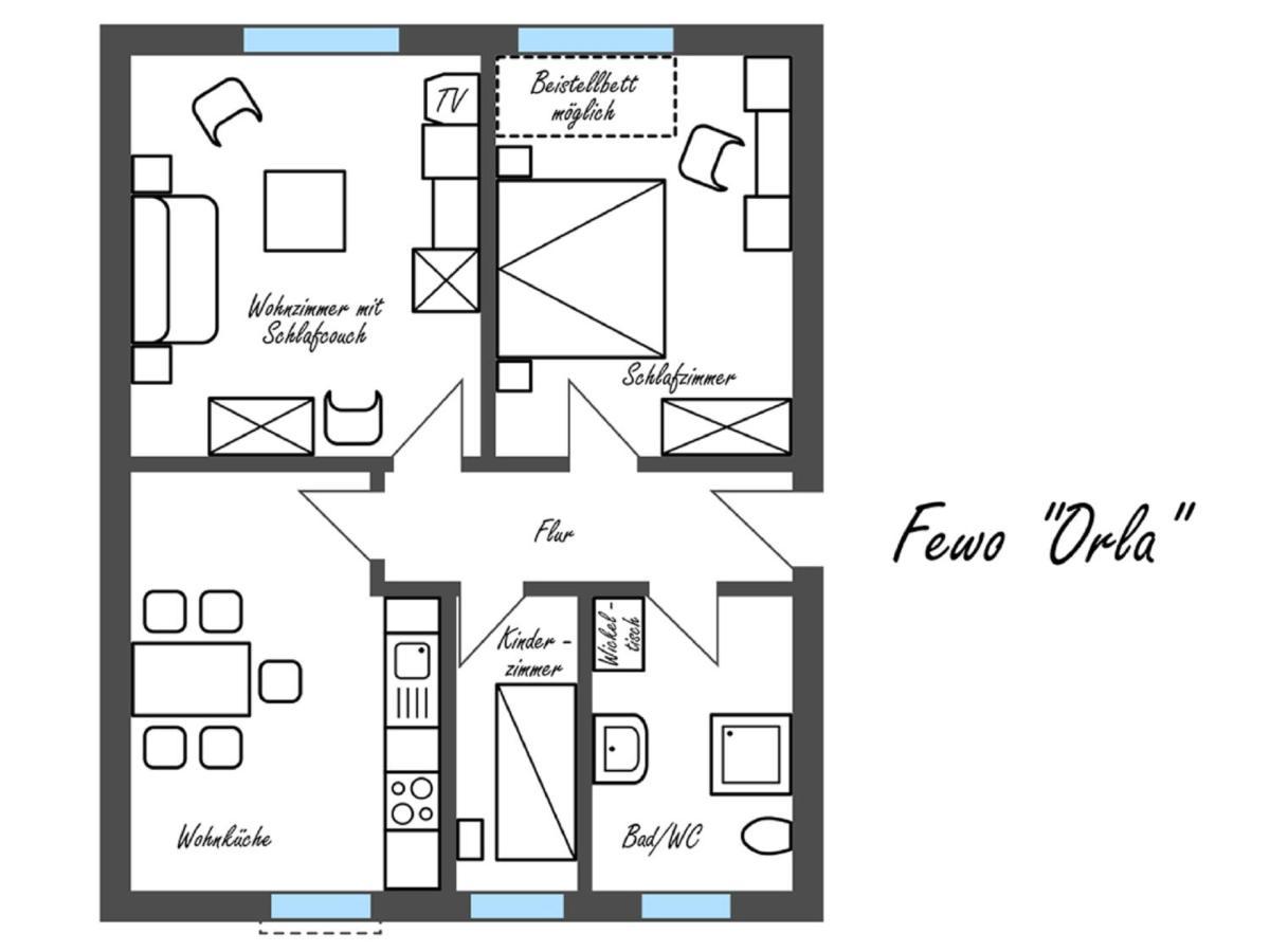 Apartmán Feriengut Dietzsch Poritzsch Pokoj fotografie
